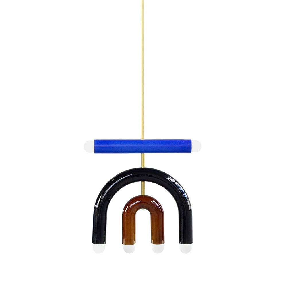 Rotating Rainbow Pendant Lamp - Calligraphic Art-Inspired Iron Pendant | Modern Abstract Sculptural Lighting