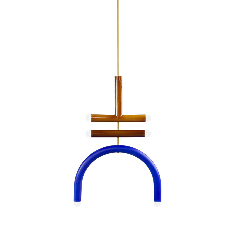Rotating Rainbow Pendant Lamp - Calligraphic Art-Inspired Iron Pendant | Modern Abstract Sculptural Lighting