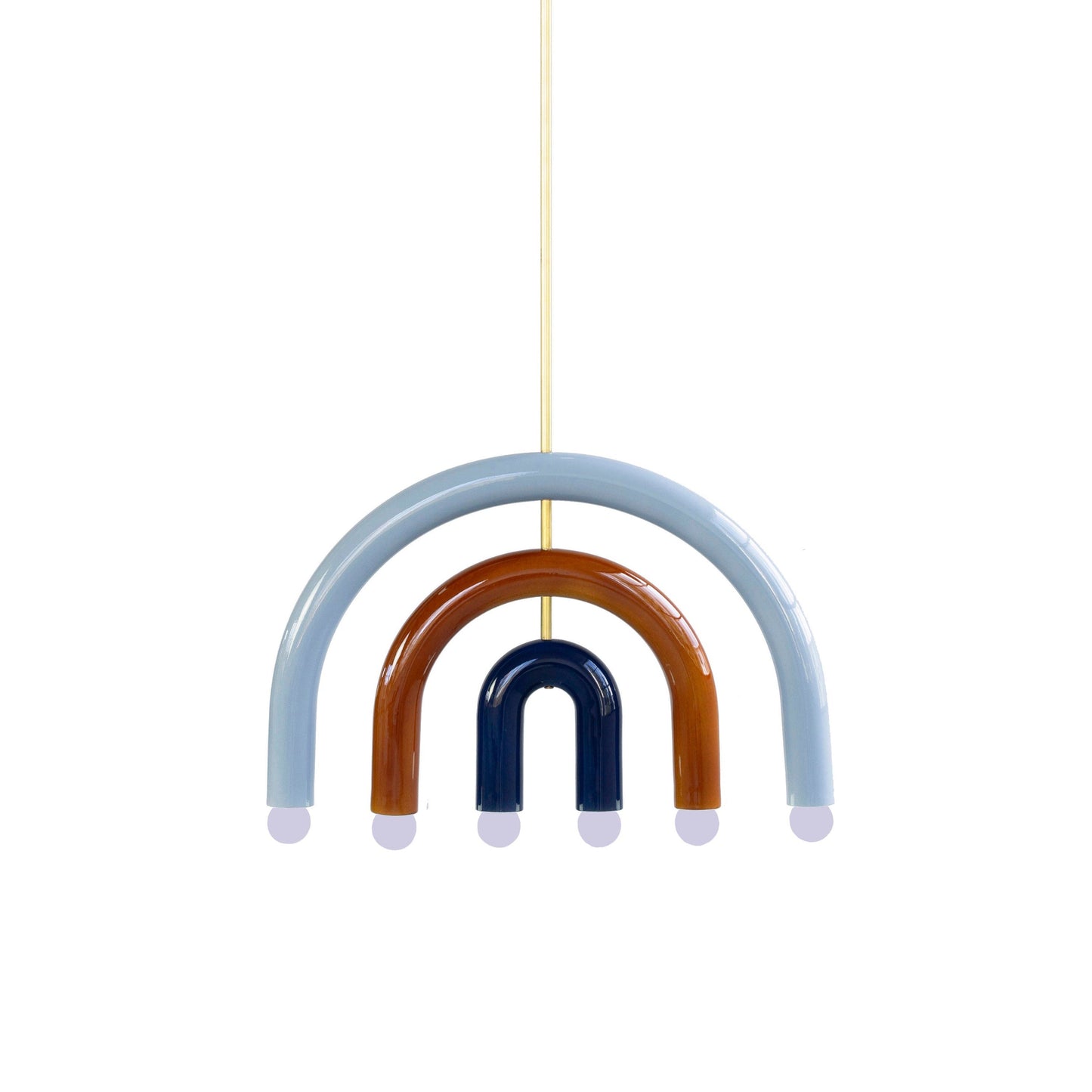 Rotating Rainbow Pendant Lamp - Calligraphic Art-Inspired Iron Pendant | Modern Abstract Sculptural Lighting
