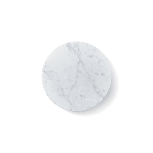Round White Marble Sconce - Handcrafted Natural Stone LED Wall Light | Minimalist Modern Organic Sconce