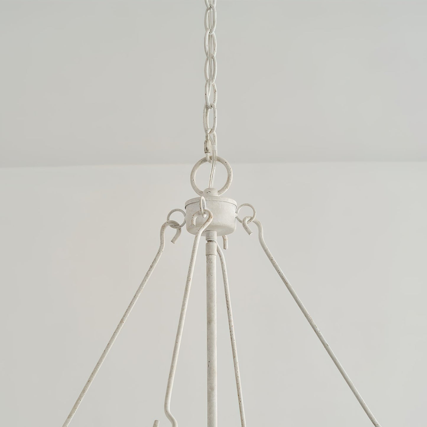 Roux Beaded Chandelier - Modern Glam Wood Bead Ring Pendant | Copper & Iron 4-Light Chandelier