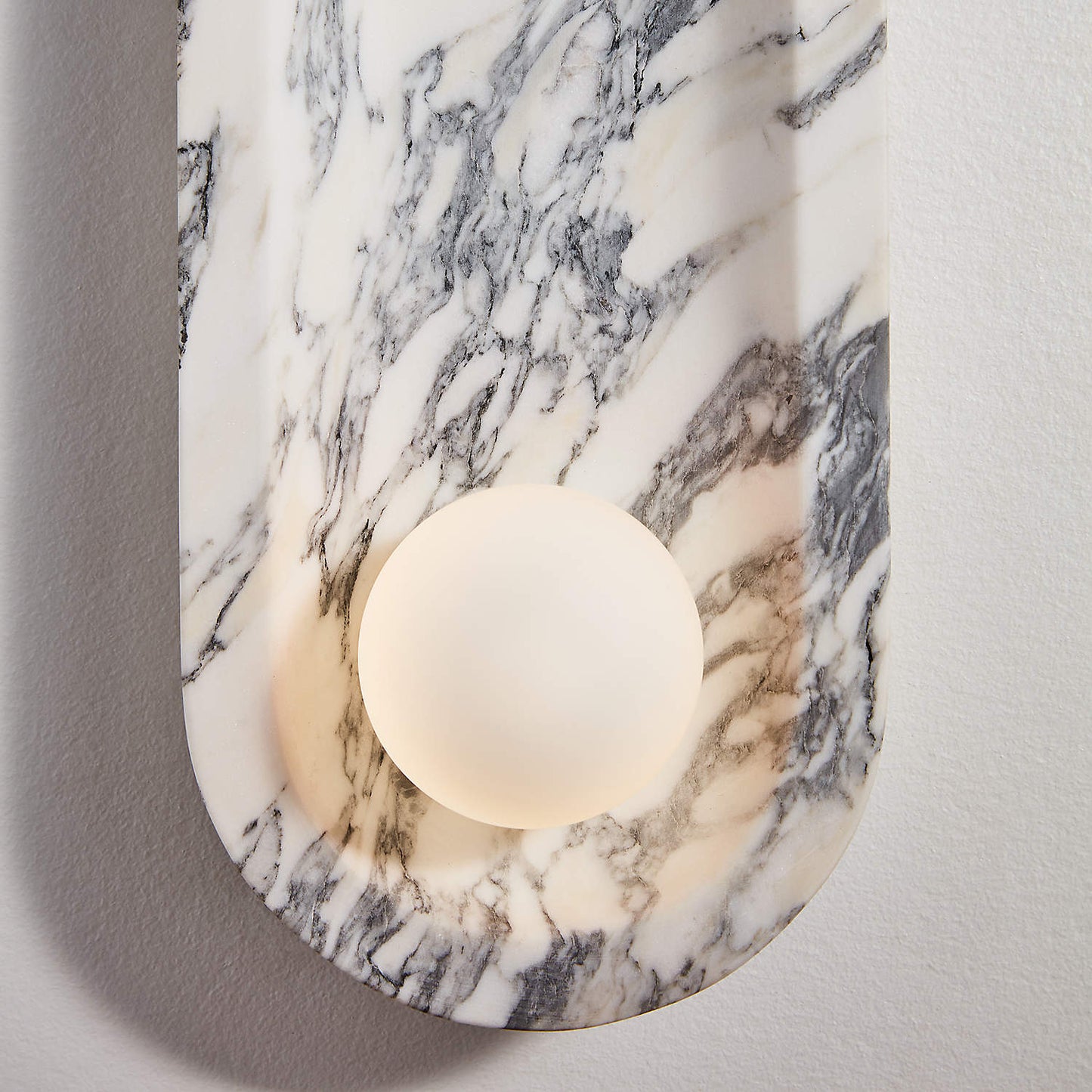 Roxane Marble Wall Lamp - Luxury Bulgari Marble & Glass Sconce | Modern Stone Wall Light