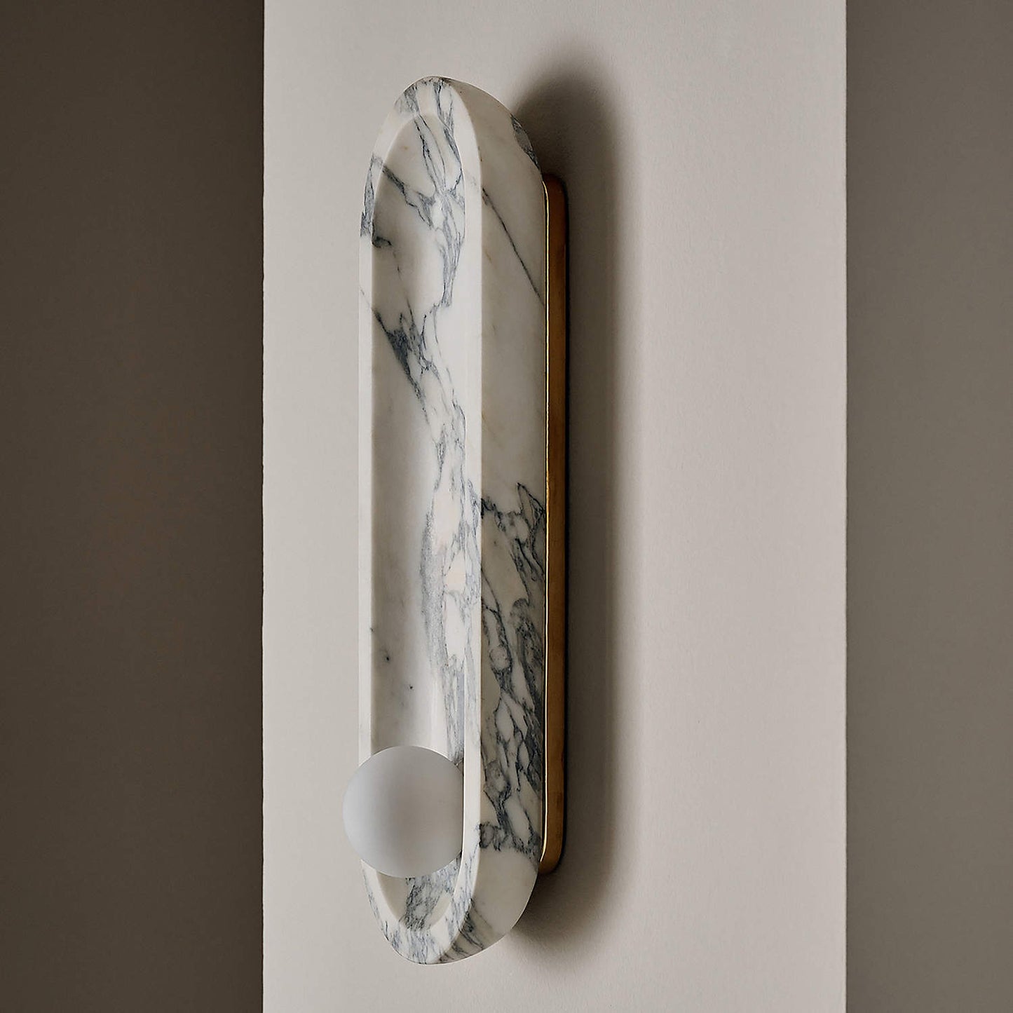 Roxane Marble Wall Lamp - Luxury Bulgari Marble & Glass Sconce | Modern Stone Wall Light