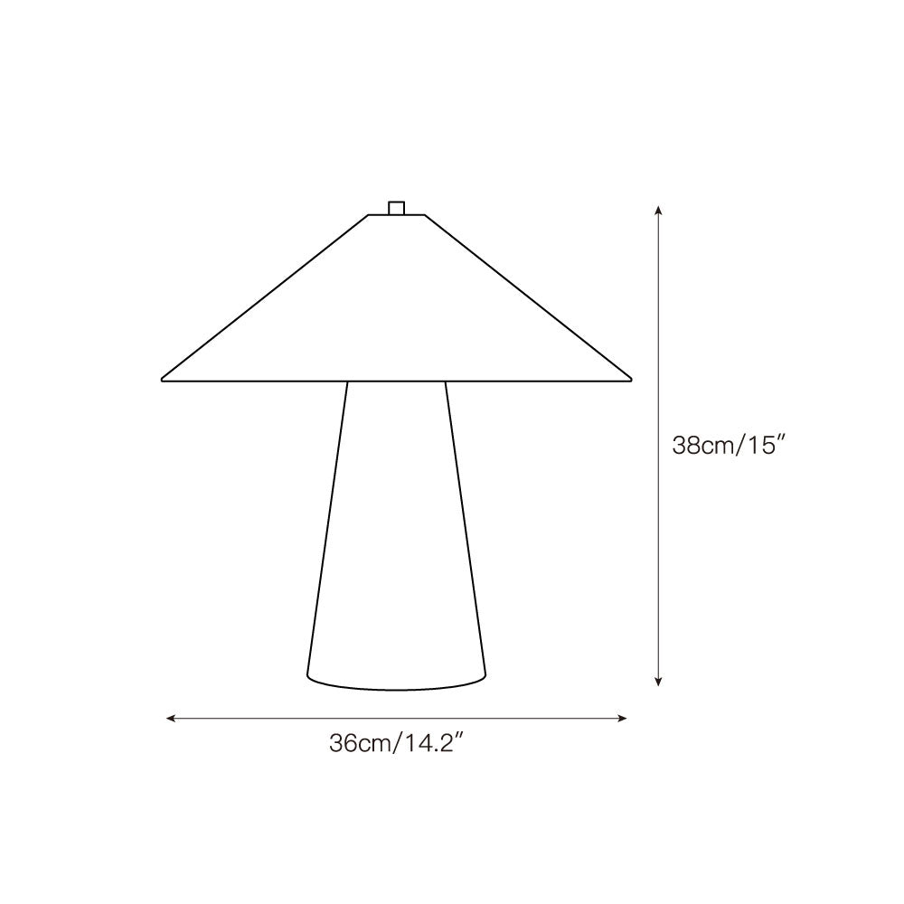 Ruben Table Lamp - Solid White Marble Conical Desk Light | Luxury Integrated LED Stone Lamp
