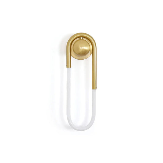 Rudi Loop Wall Lamp - Minimalist Hand-Bent Brass LED Sconce | Geometric Fluid Art Light