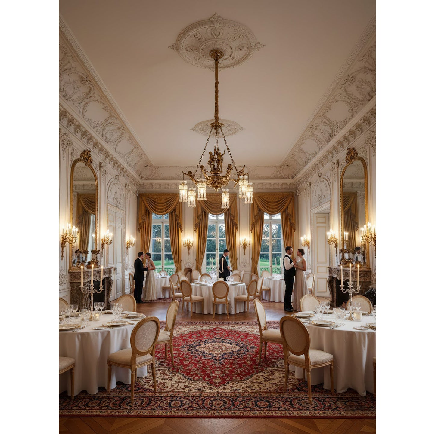 Ruth Brass Chandelier - 19th Century Antique Style Crystal & Brass Pendant | Luxury Tiered Chandelier