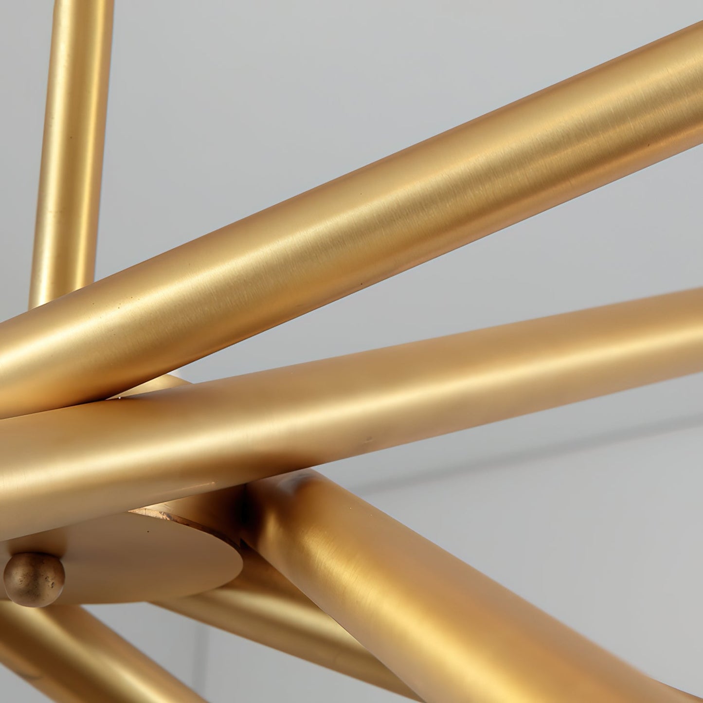 Ruven Chandelier - Mid-Century Modern Brass Spider Chandelier | Multi-Directional Exposed Bulb Light