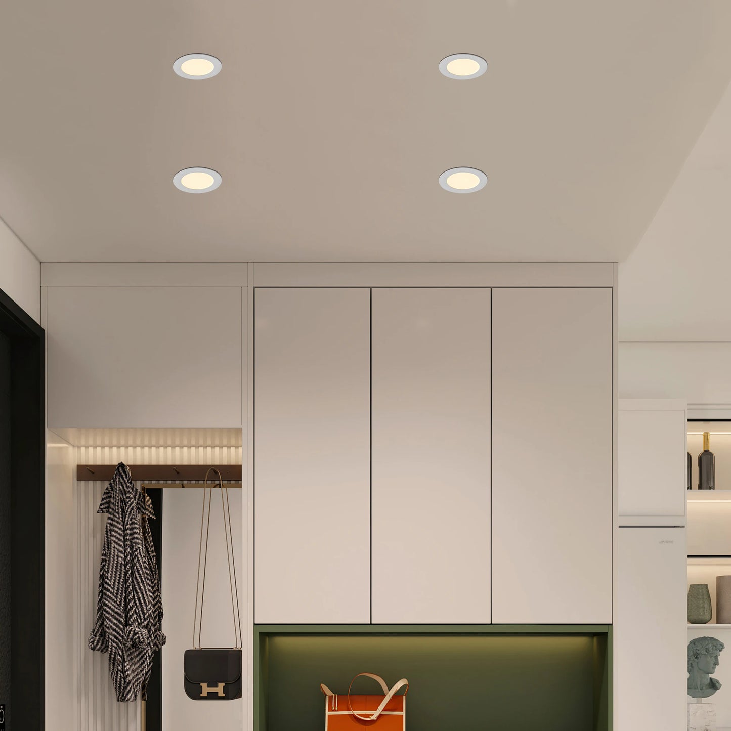 12-Pack LED Recessed Lights with Junction Box - Dimmable Slim Downlights | 3000K-5000K Selectable CCT | Energy-Efficient Ceiling Lights