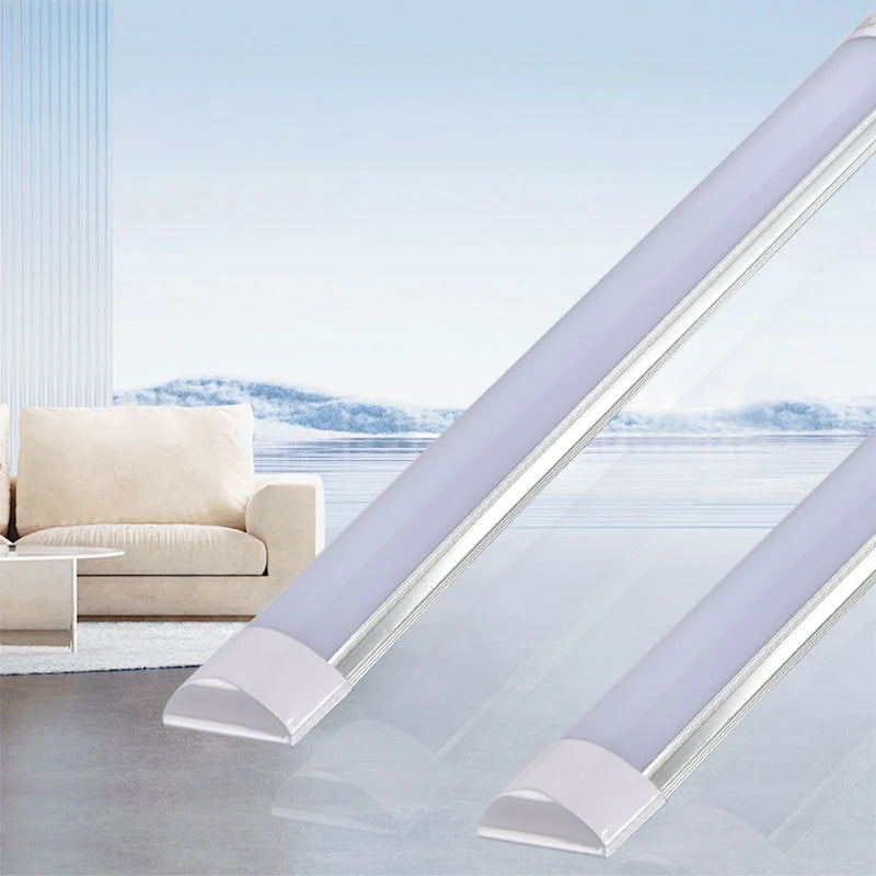 2-Pack LED Batten Tube Bar Light - Ultra-Slim Flat Purified Light | 10W/20W Dust-Proof Shop Light | 3000K-6000K Natural White