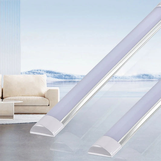 2-Pack LED Batten Tube Bar Light - Ultra-Slim Flat Purified Light | 10W/20W Dust-Proof Shop Light | 3000K-6000K Natural White