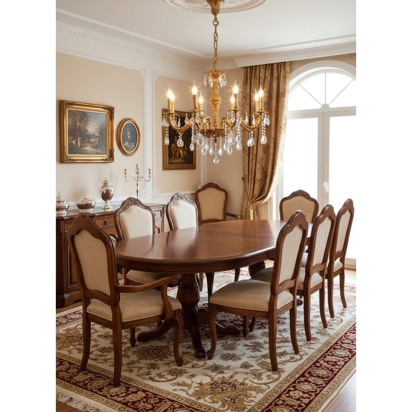 Sabella Crystal Chandelier - Luxury Brass & Crystal Tiered Pendant | Grand Estate 6/8/15/27-Light Chandelier