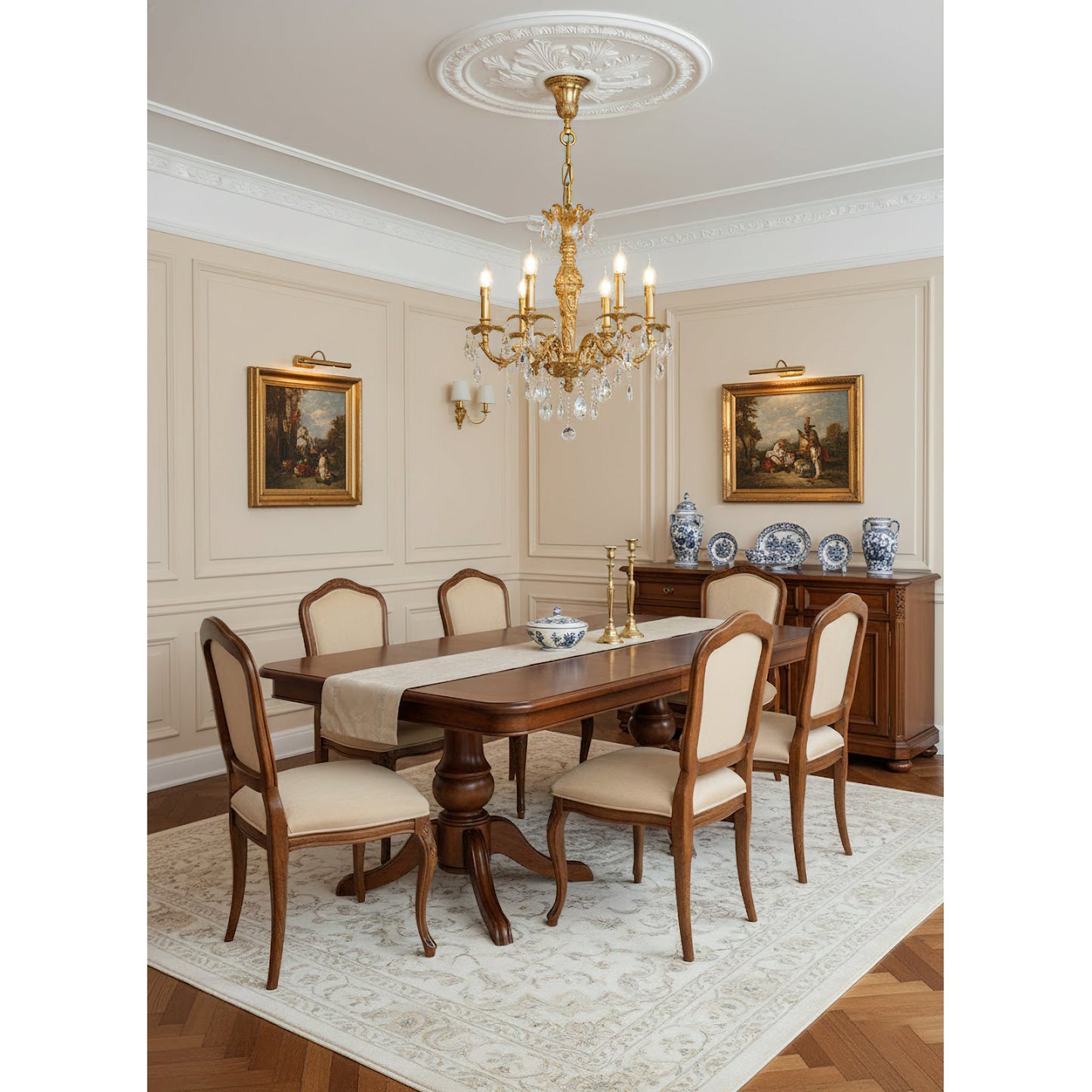 Sabella Crystal Chandelier - Luxury Brass & Crystal Tiered Pendant | Grand Estate 6/8/15/27-Light Chandelier