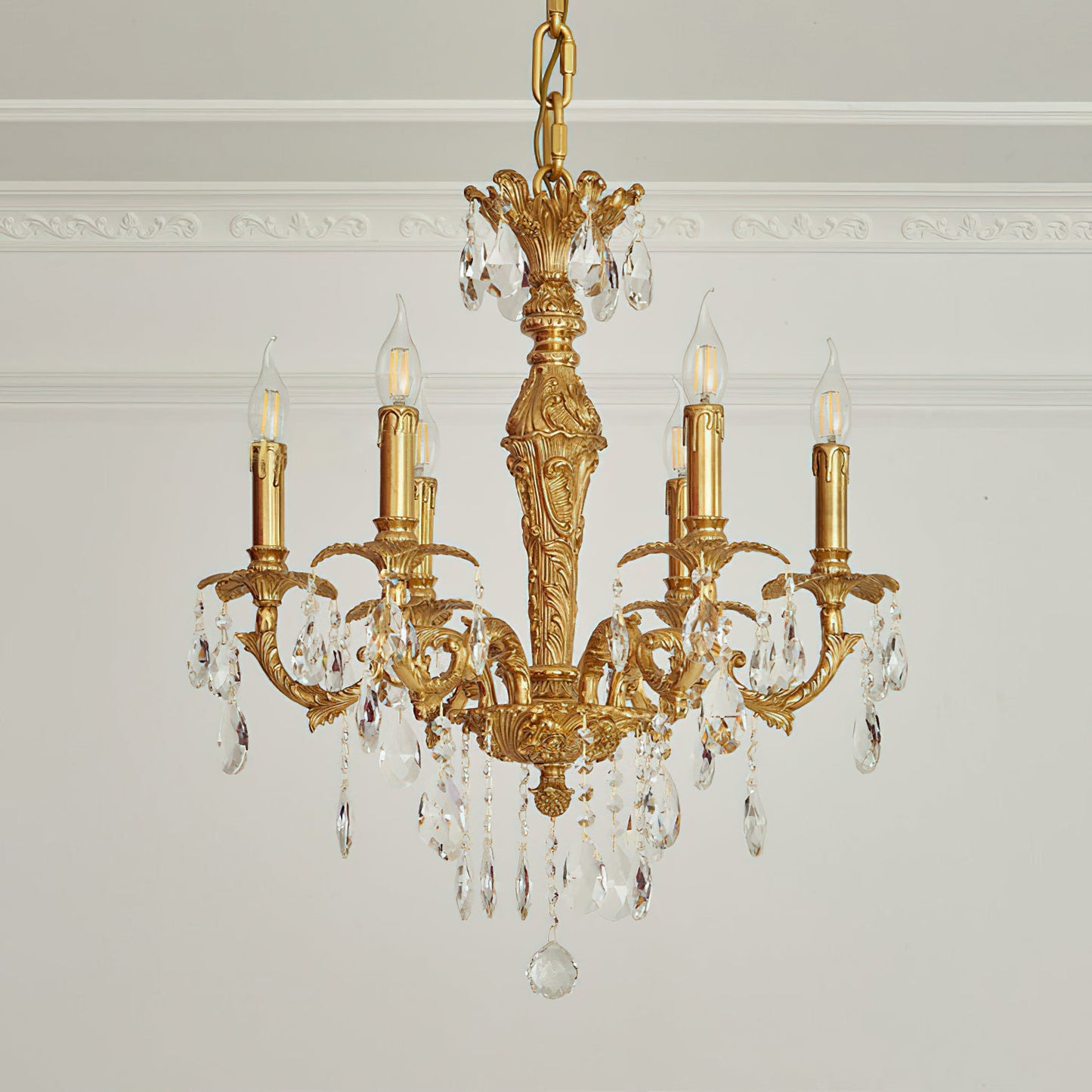 Sabella Crystal Chandelier - Luxury Brass & Crystal Tiered Pendant | Grand Estate 6/8/15/27-Light Chandelier