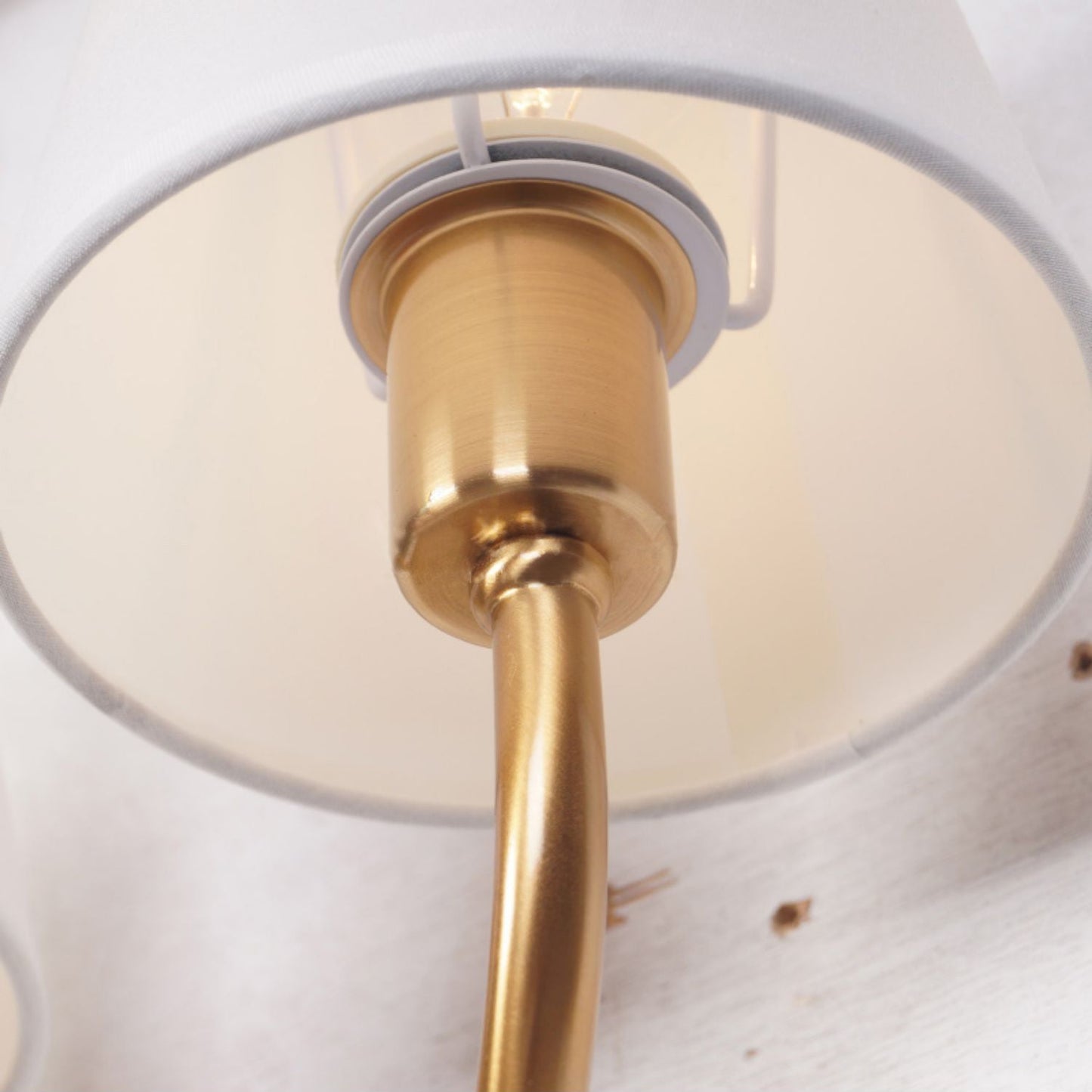Safavieh Ezra Wall Lamp - Luxury Gold Two-Light Sconce with Fabric Shades | Hotel-Style Modern Wall Light