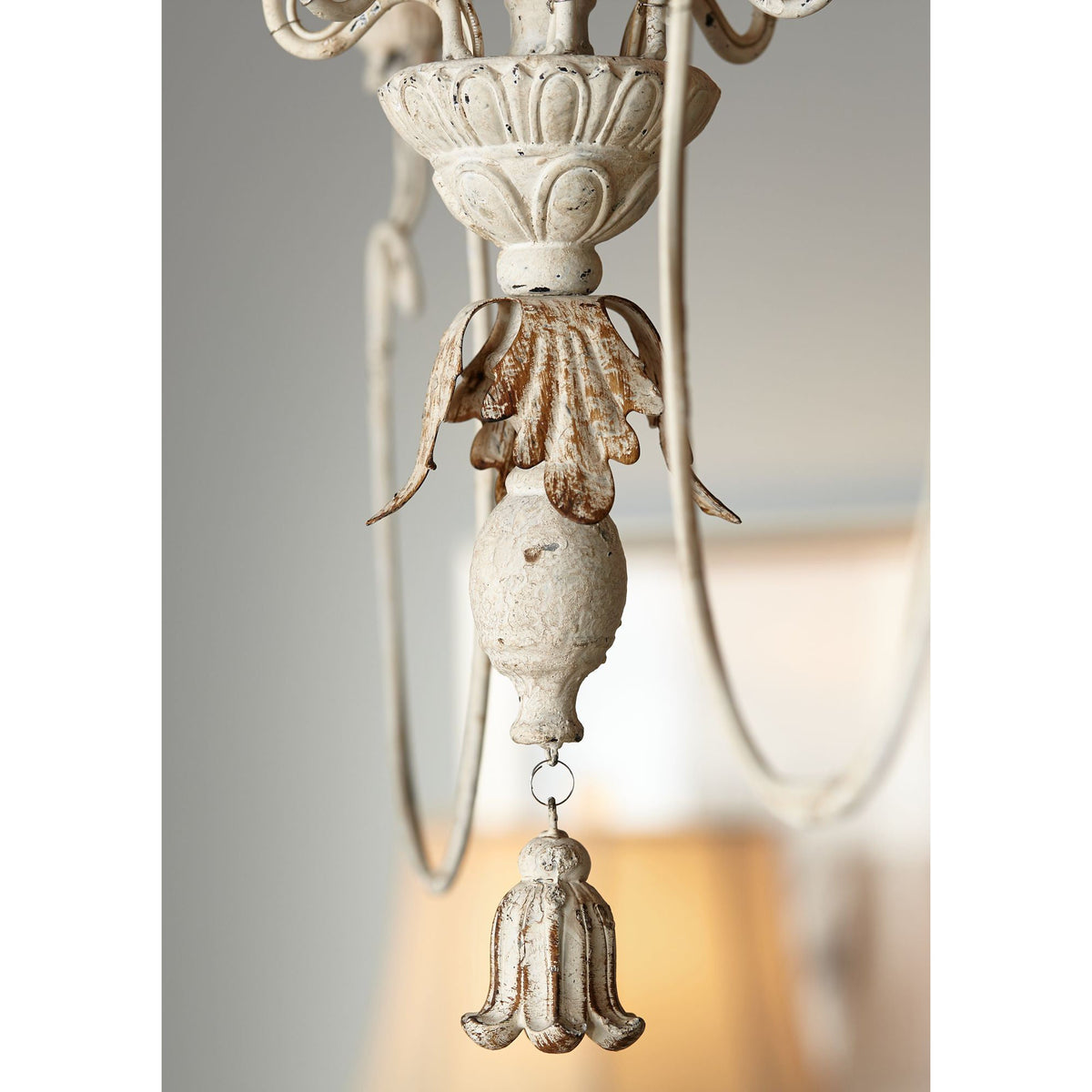 Salento Chandelier - Italian Baroque Carved Wood Pendant Light