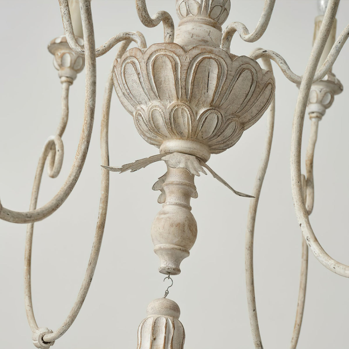 Salento Chandelier - Italian Baroque Carved Wood Pendant Light