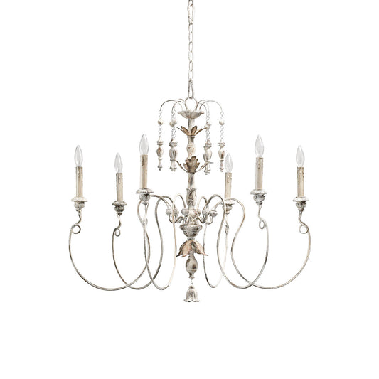 Salento Chandelier - Italian Baroque Carved Wood Pendant Light