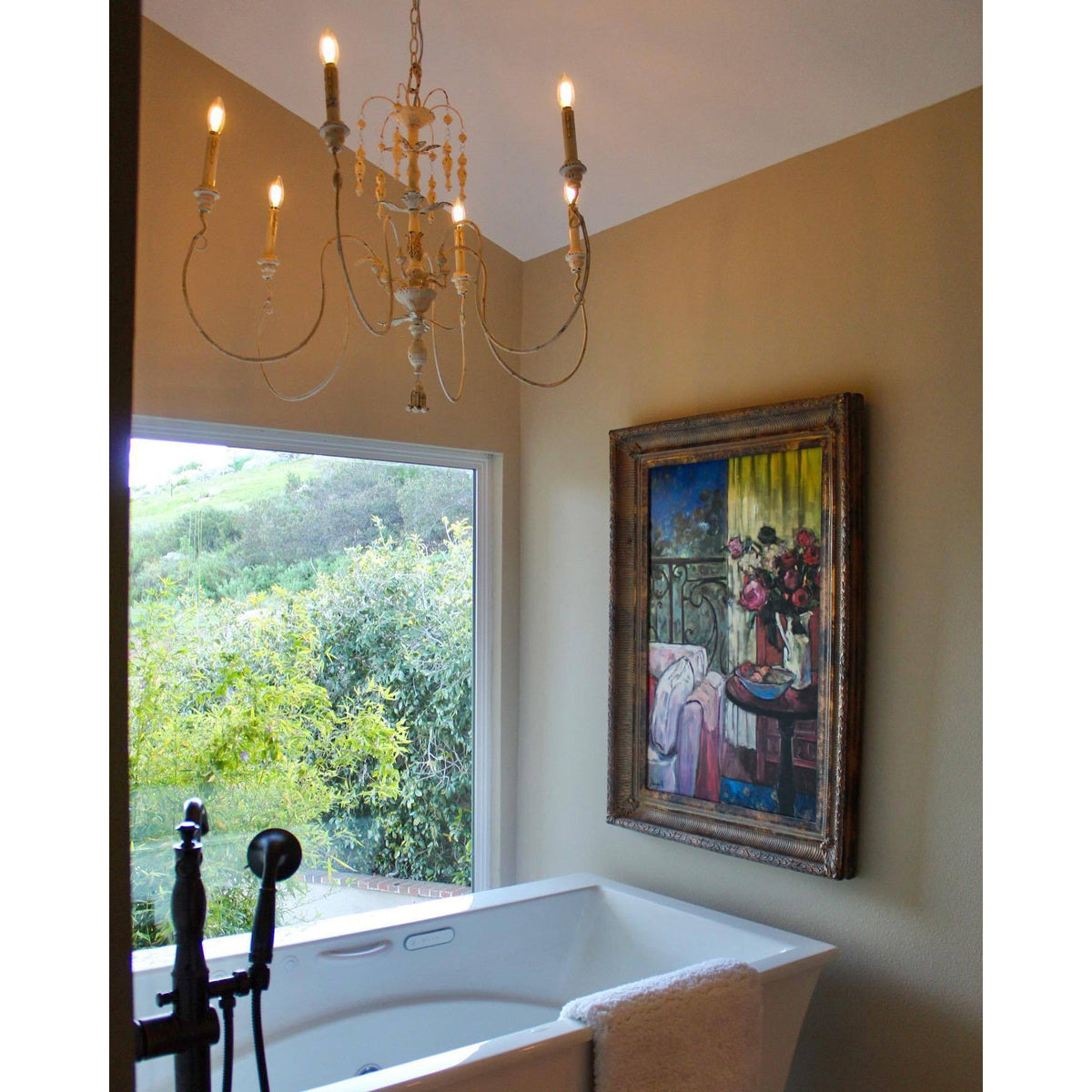 Salento Chandelier - Italian Baroque Carved Wood Pendant Light