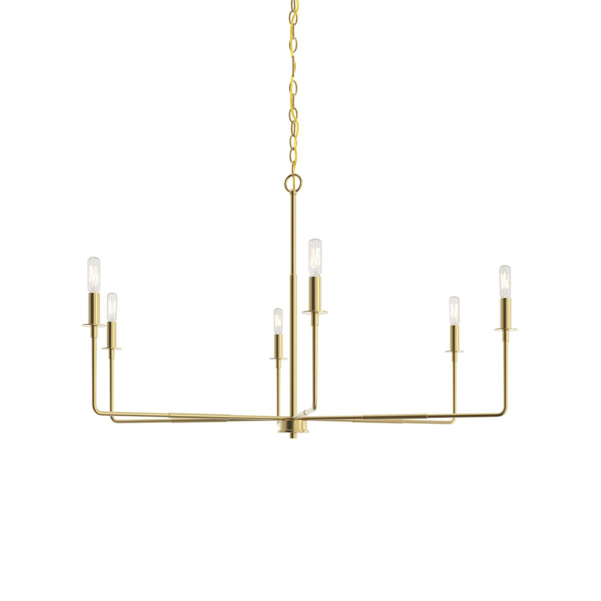 Alvaro Chandelier – Expansive Warm Brass & Multi-Head Rustic Modern Chandelier