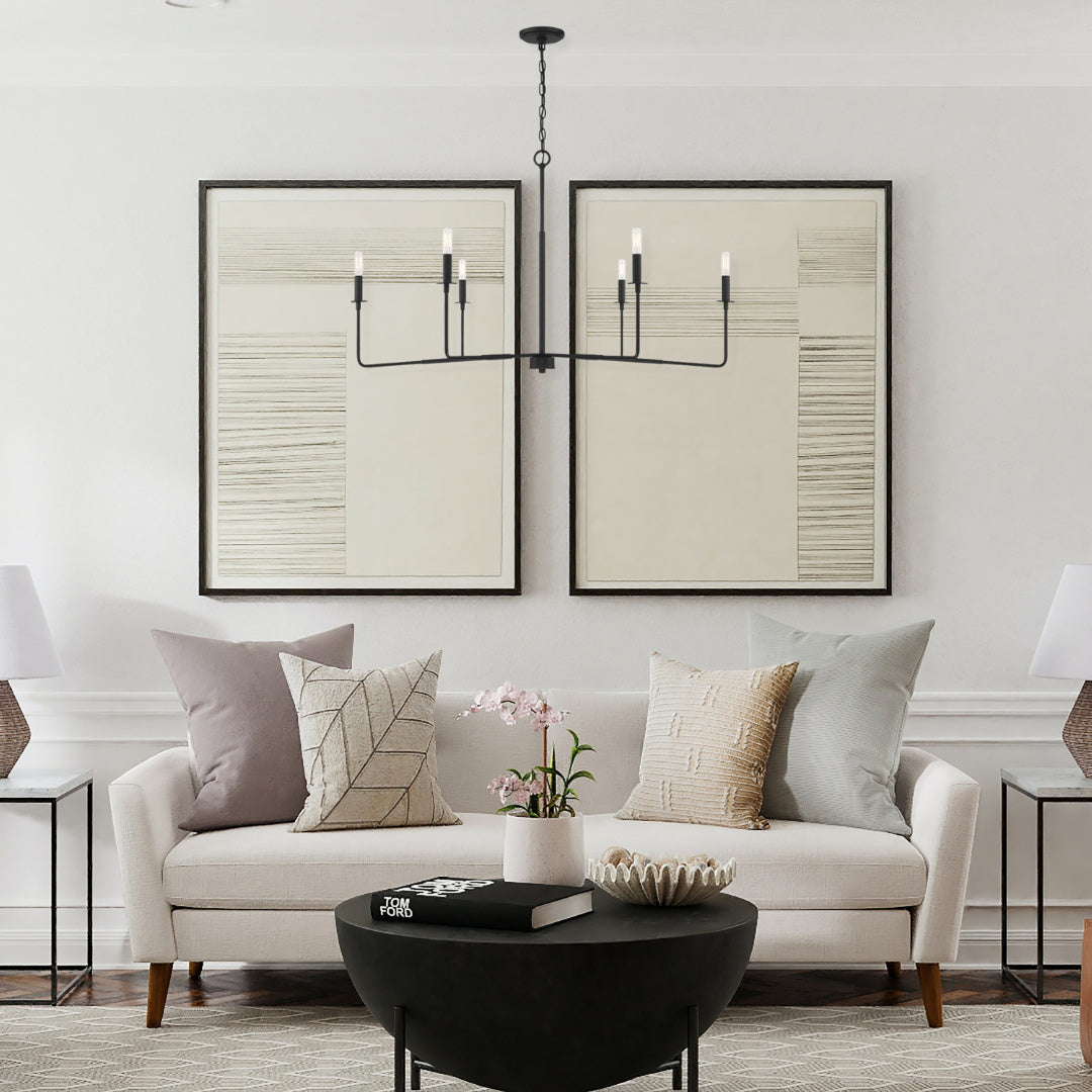 Alvaro Chandelier – Expansive Warm Brass & Multi-Head Rustic Modern Chandelier