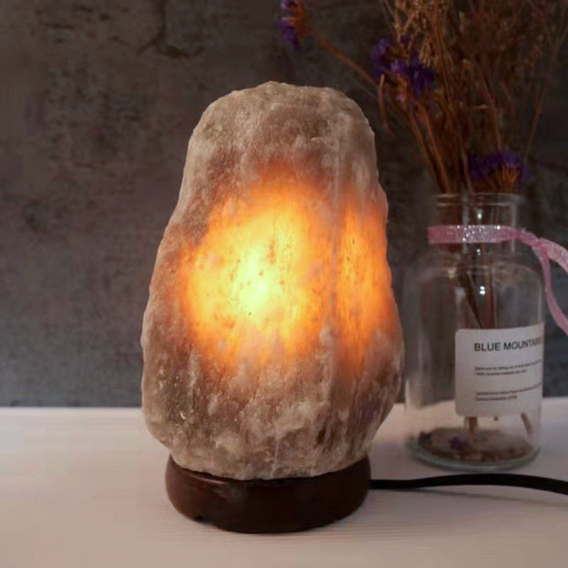 Salt Stone Table Lamp - Natural Stone & Marble Base LED Accent