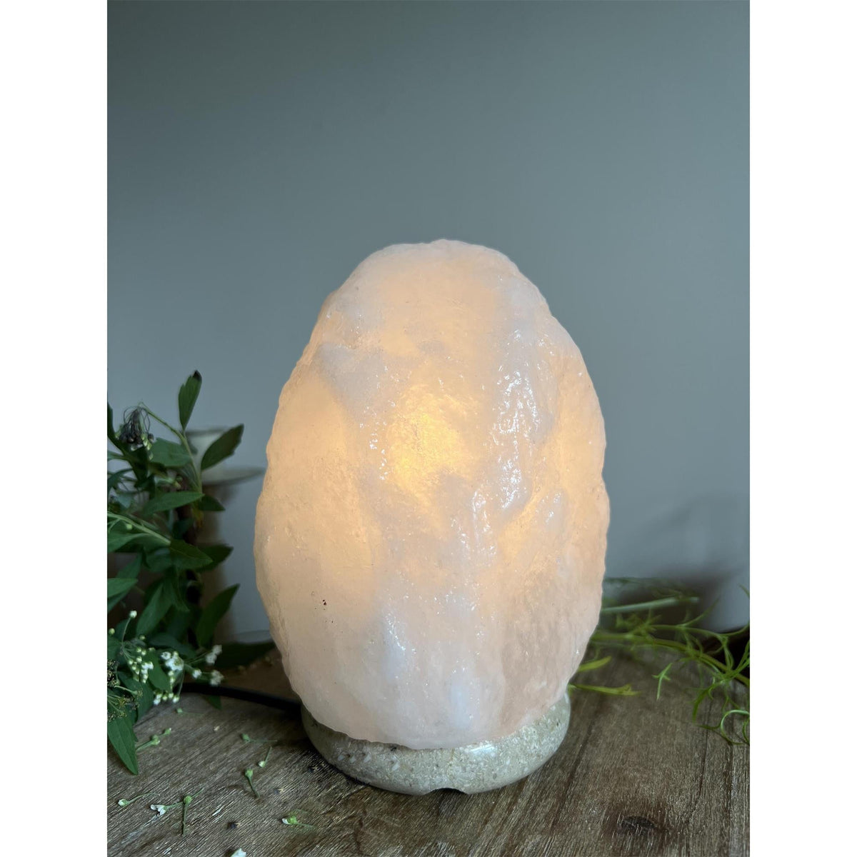 Salt Stone Table Lamp - Natural Stone & Marble Base LED Accent