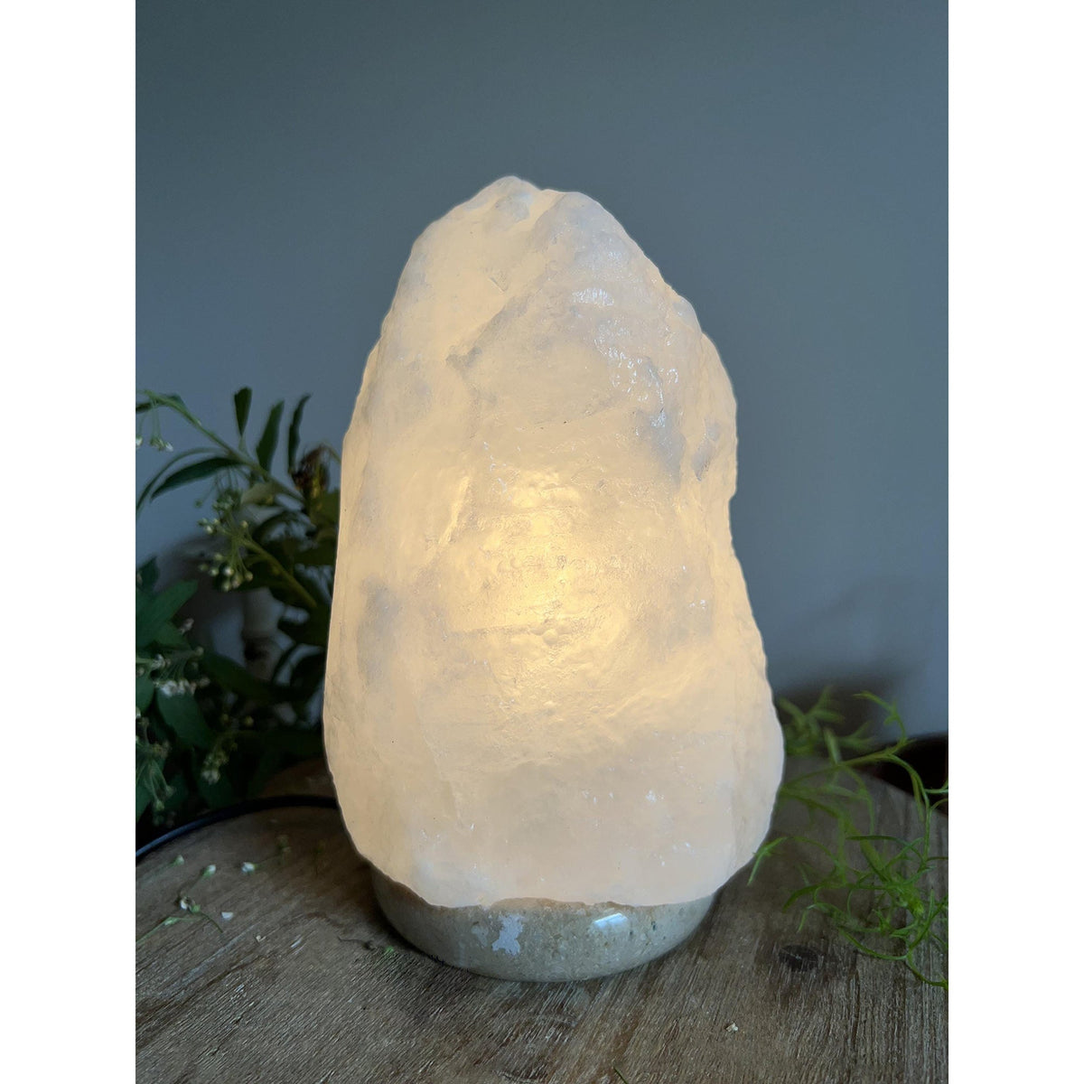 Salt Stone Table Lamp - Natural Stone & Marble Base LED Accent