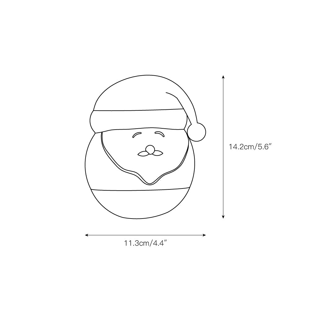 Santa Claus Night Light - Rechargeable Silicone Christmas LED Lamp