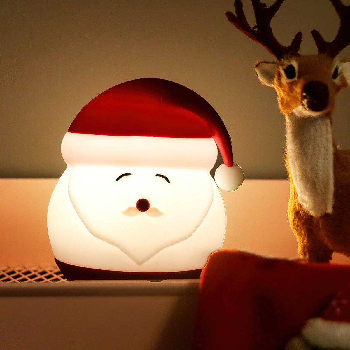 Santa Claus Night Light - Rechargeable Silicone Christmas LED Lamp
