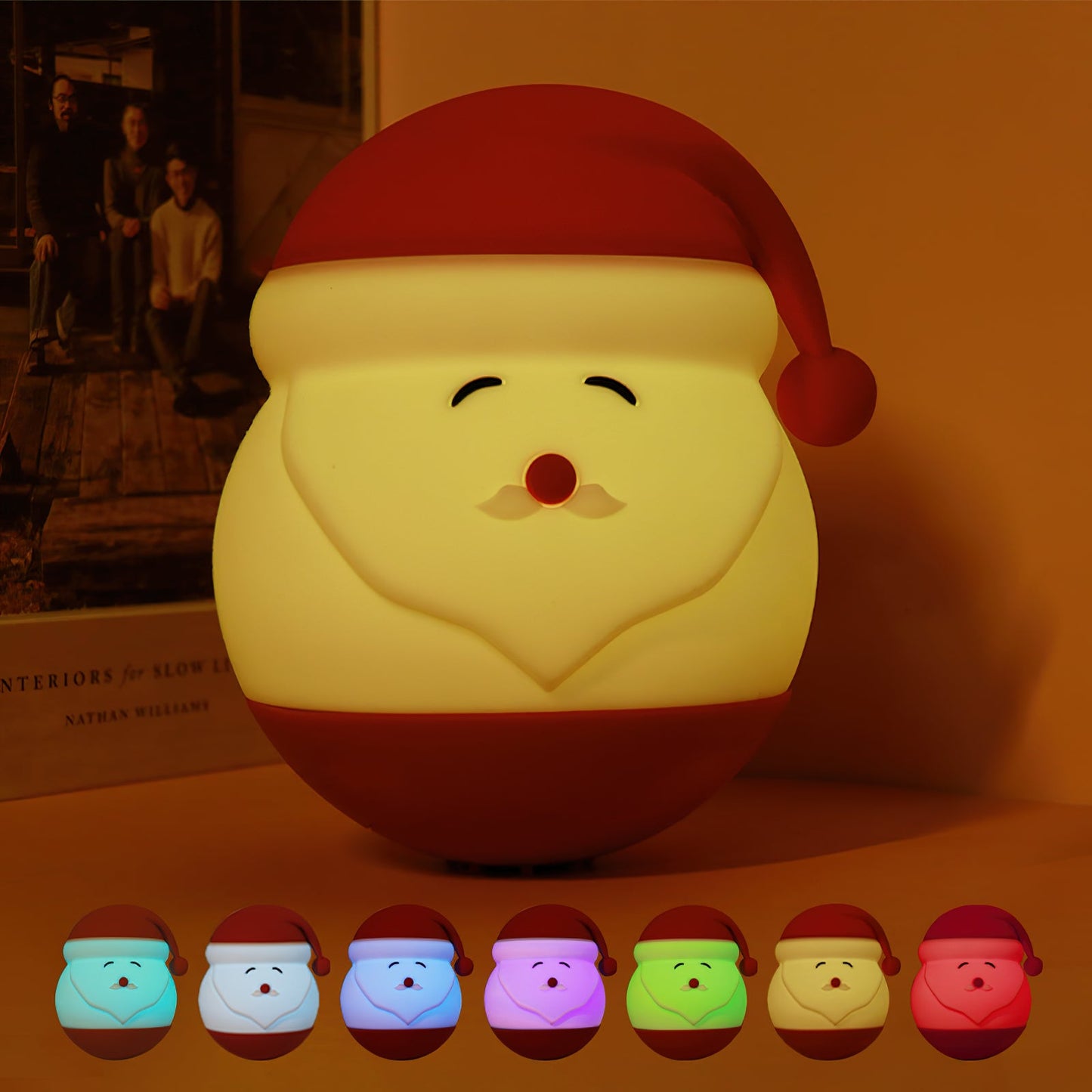 Santa Claus Night Light - Rechargeable Silicone Christmas LED Lamp