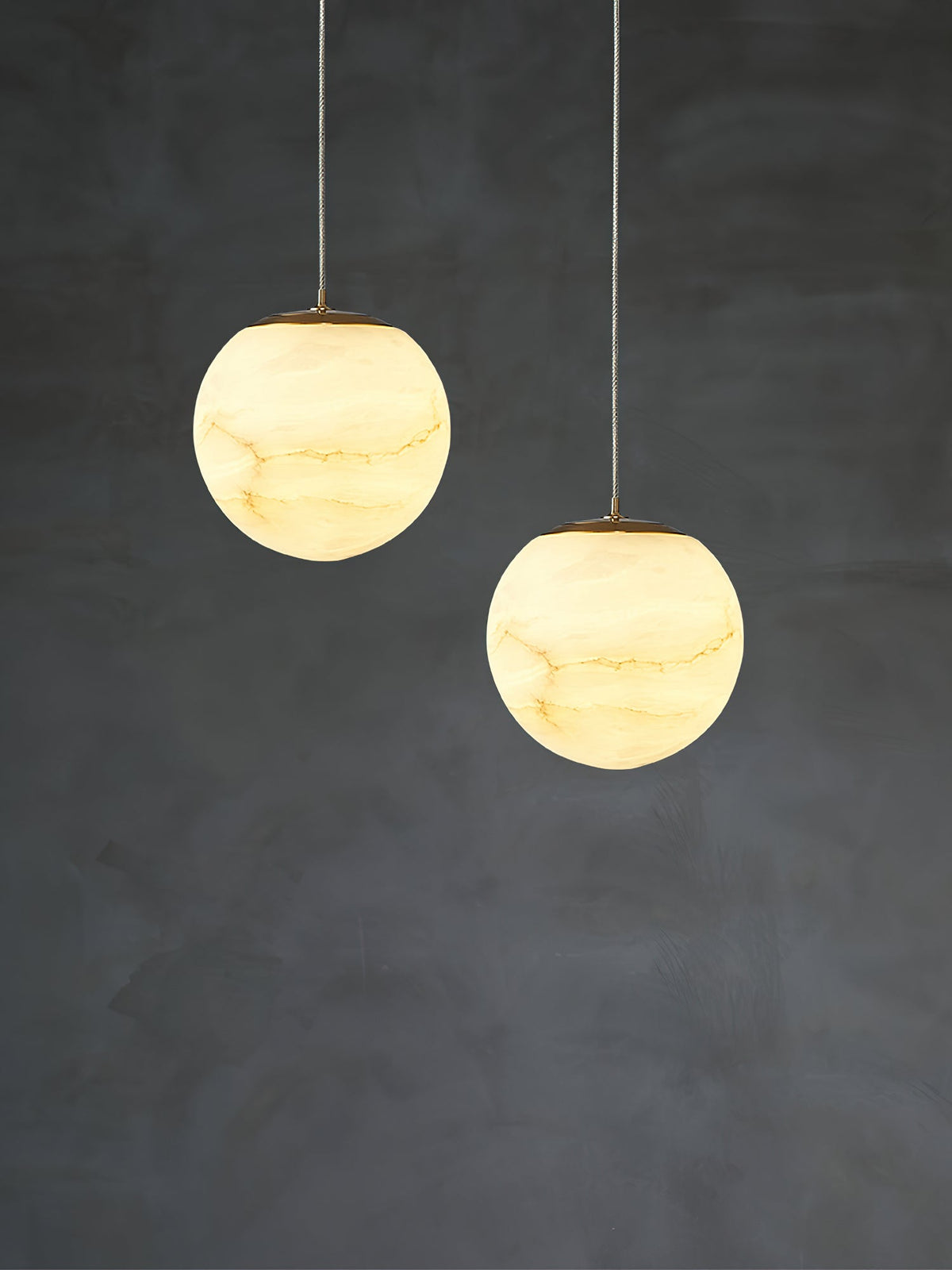 Savina Alabaster Pendant Light - Spanish Stone Celestial Orb Light