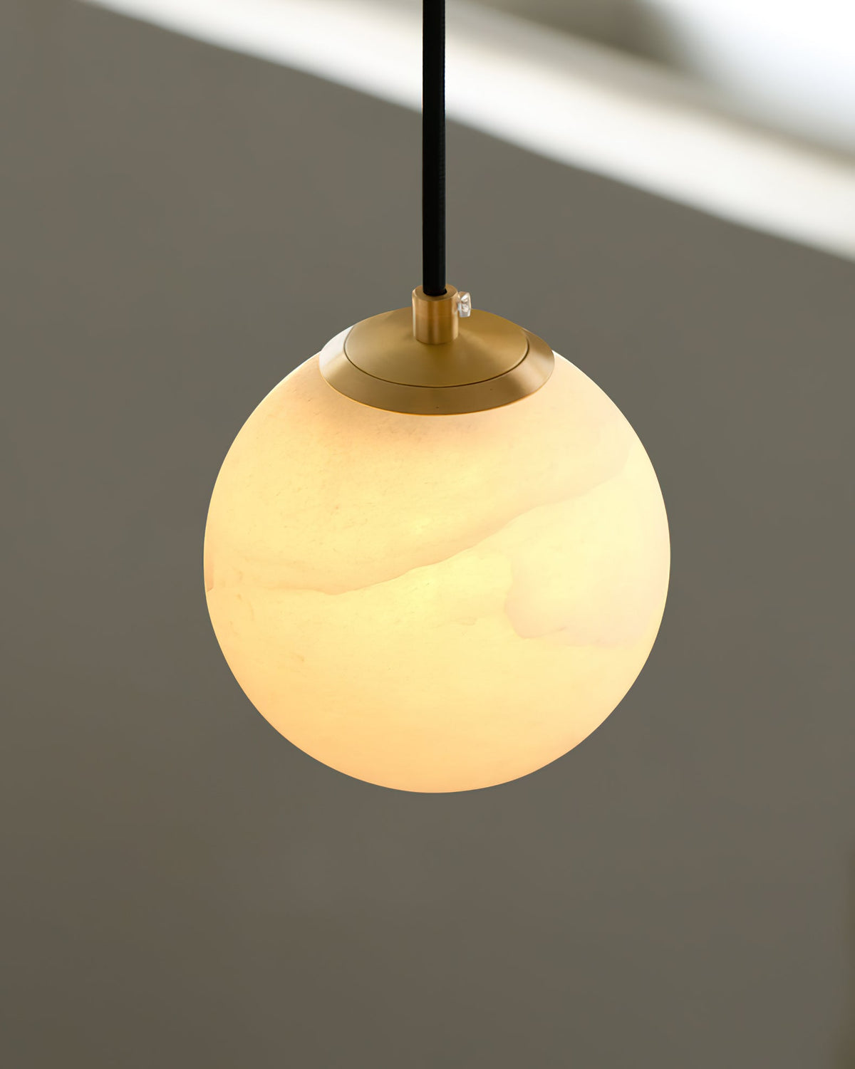 Savina Alabaster Pendant Light - Spanish Stone Celestial Orb Light