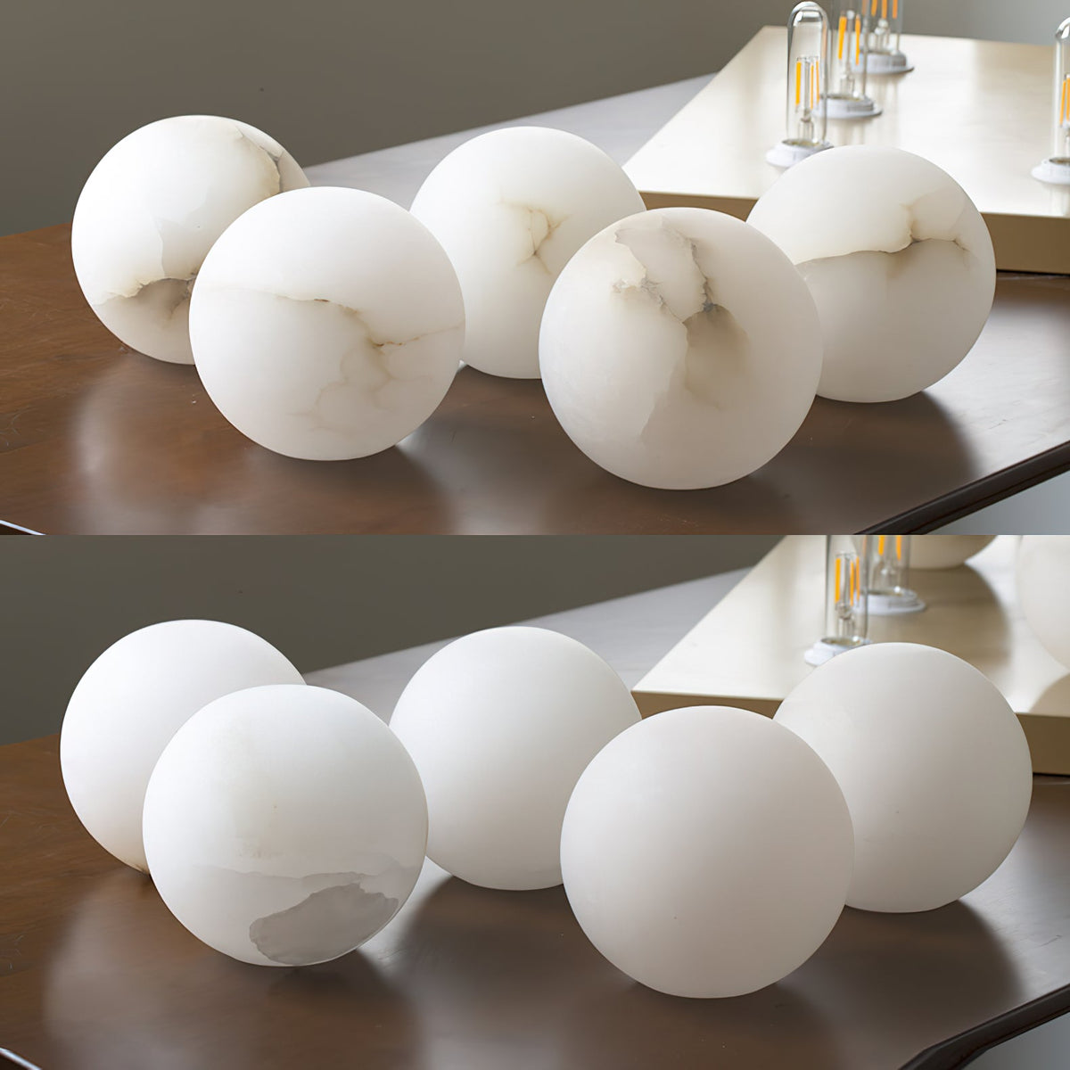 Savina Alabaster Pendant Light - Spanish Stone Celestial Orb Light