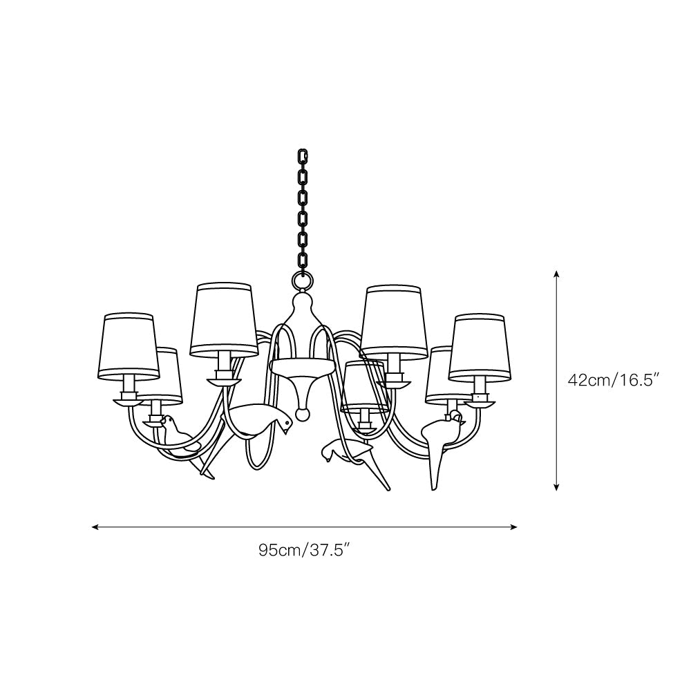 Savor Chandelier - Aged Country Rustic Wood & Shaded Pendant