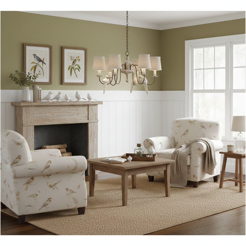 Savor Chandelier - Aged Country Rustic Wood & Shaded Pendant