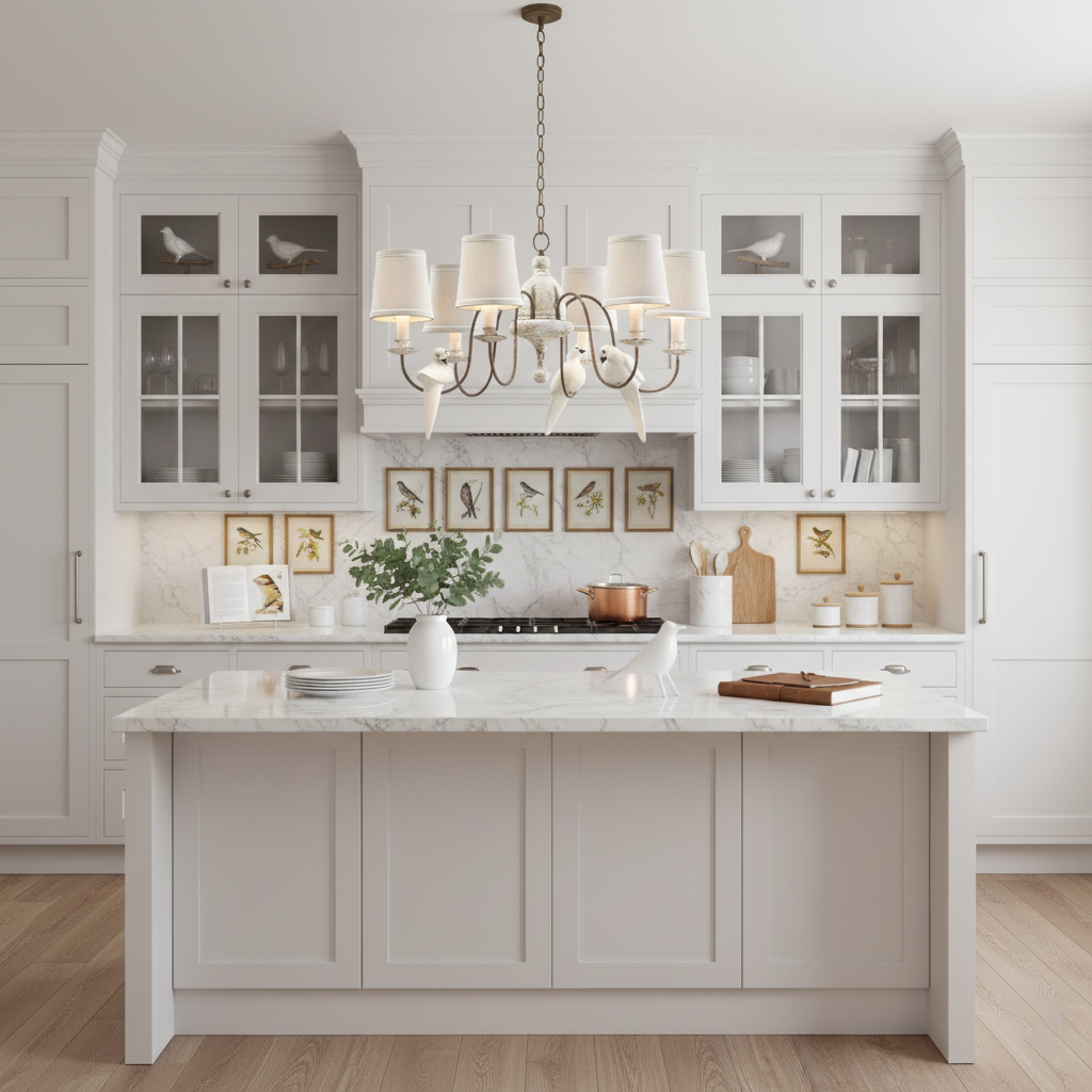 Savor Chandelier - Aged Country Rustic Wood & Shaded Pendant