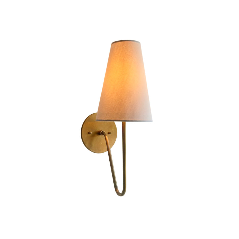 Scoop Wall Lamp - Handcrafted Brass Sculptural Wall Sconce