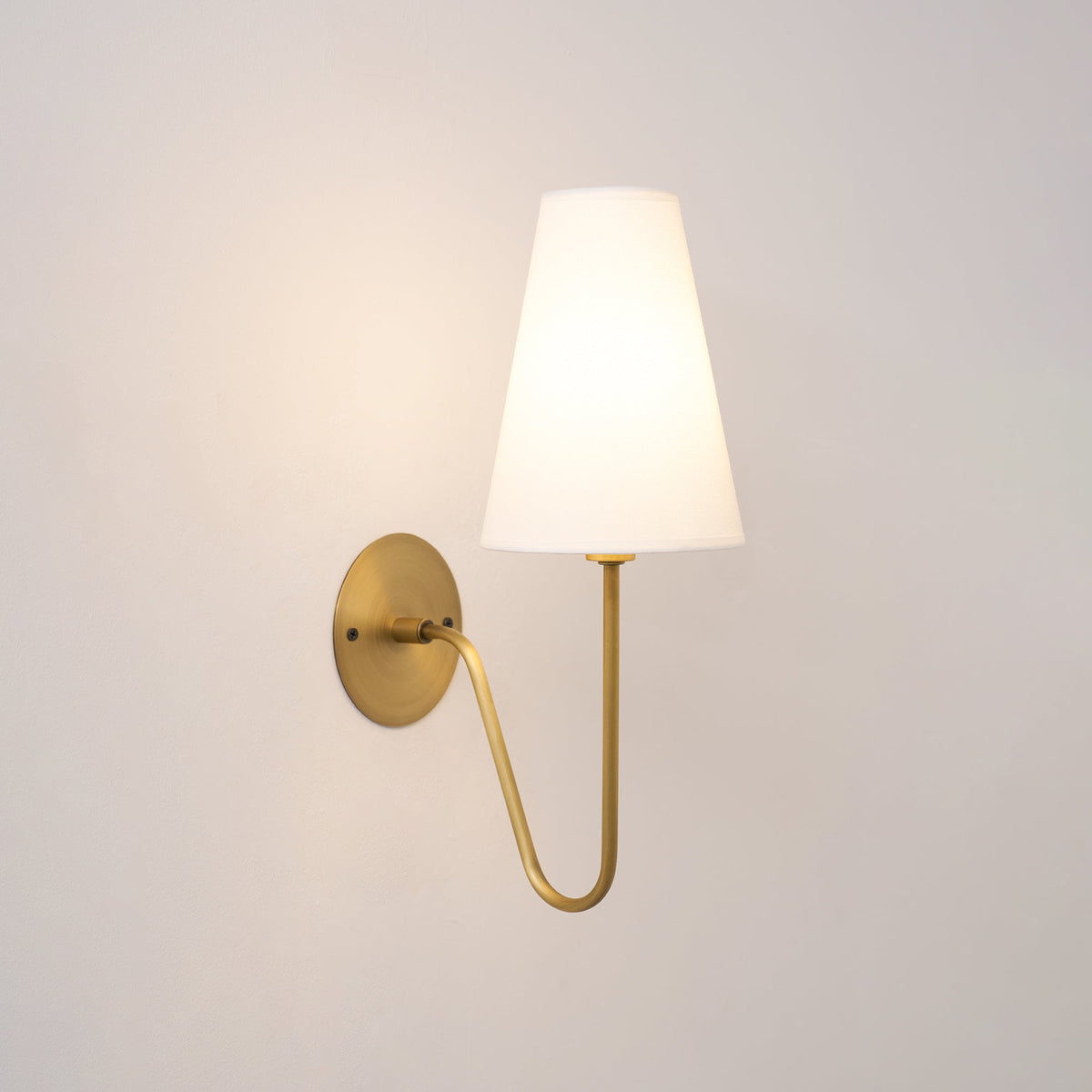 Scoop Wall Lamp - Handcrafted Brass Sculptural Wall Sconce