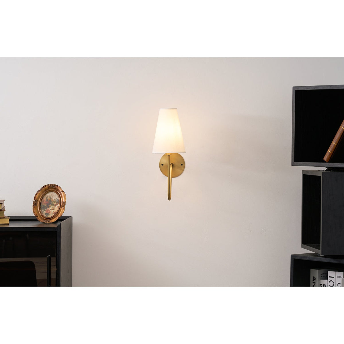 Scoop Wall Lamp - Handcrafted Brass Sculptural Wall Sconce