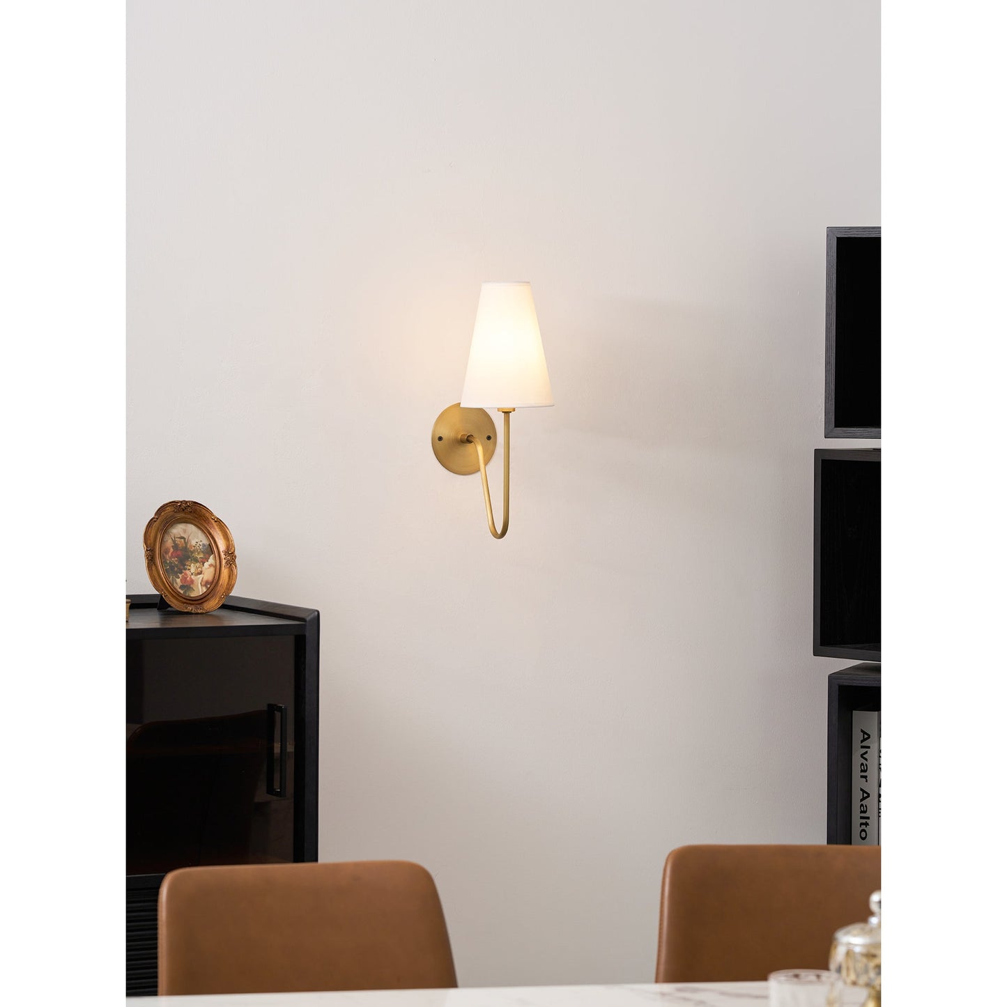 Scoop Wall Lamp - Handcrafted Brass Sculptural Wall Sconce