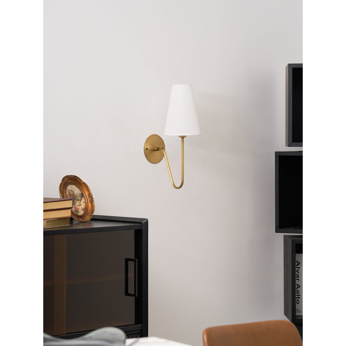 Scoop Wall Lamp - Handcrafted Brass Sculptural Wall Sconce