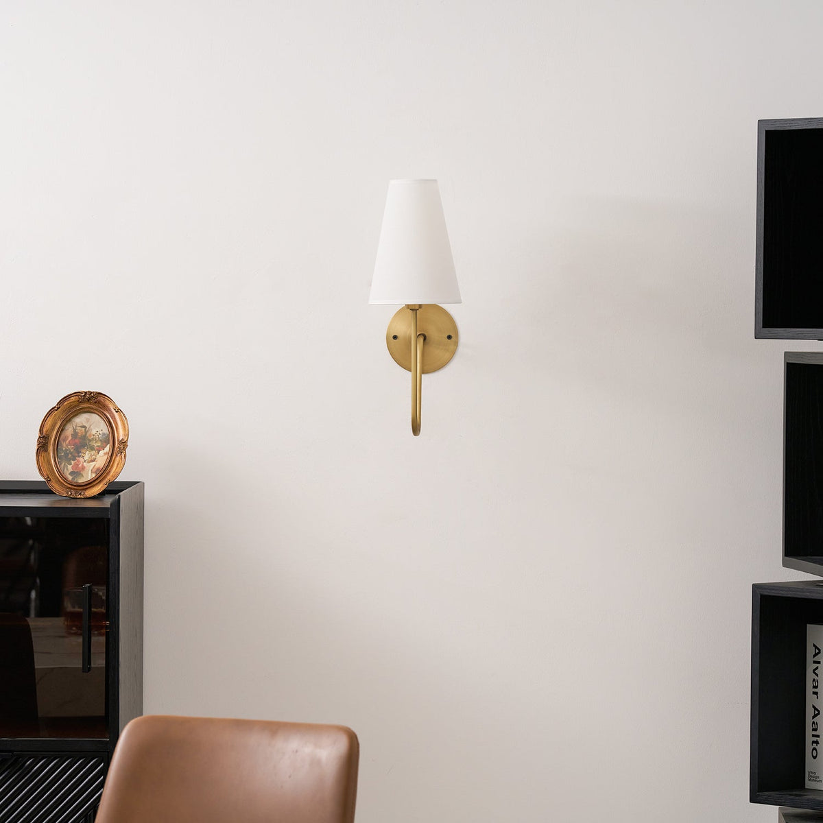 Scoop Wall Lamp - Handcrafted Brass Sculptural Wall Sconce