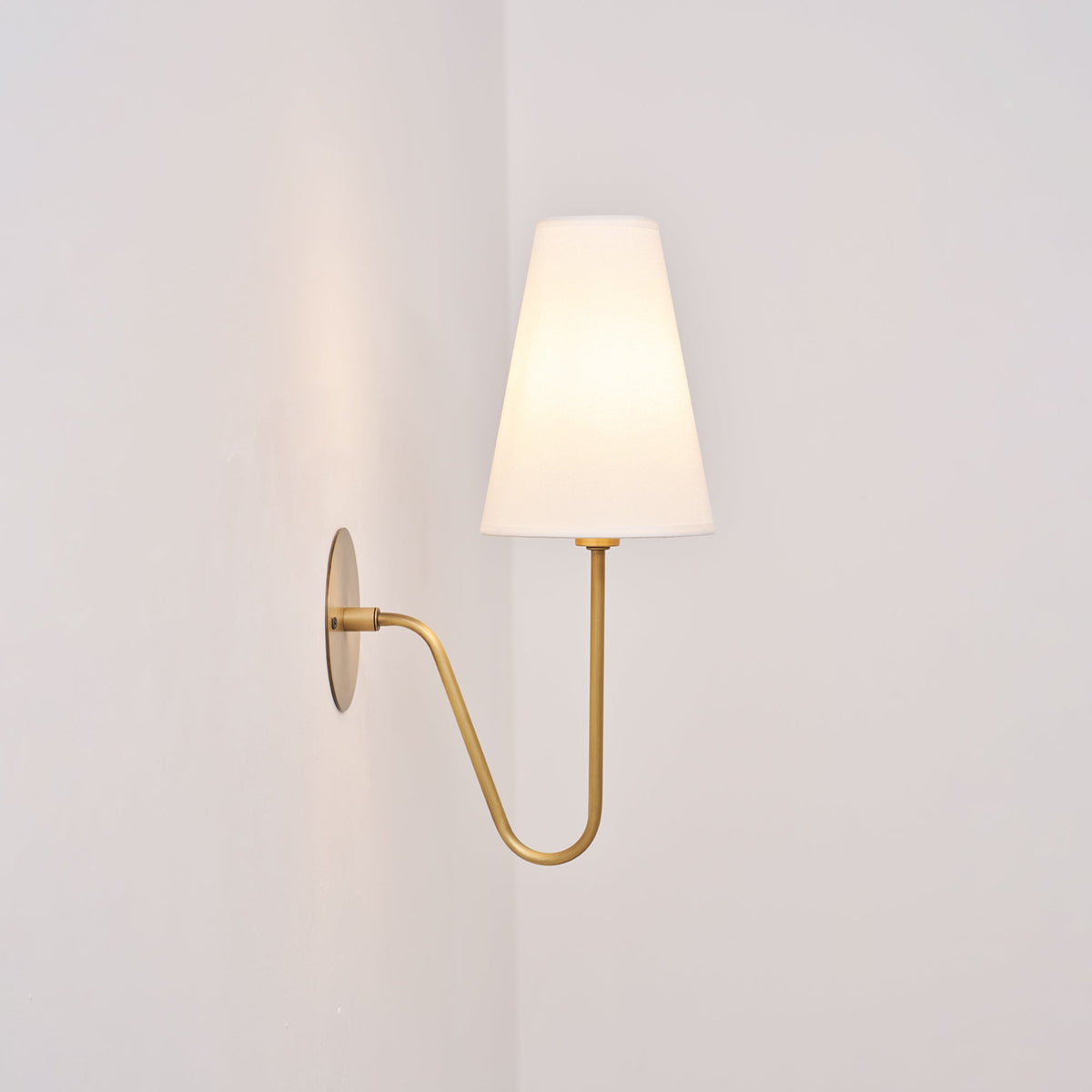 Scoop Wall Lamp - Handcrafted Brass Sculptural Wall Sconce