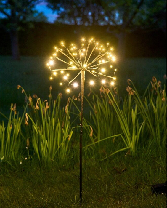 Solar Dandelion Yard Stake - Decorative LED Garden Pathway Light
