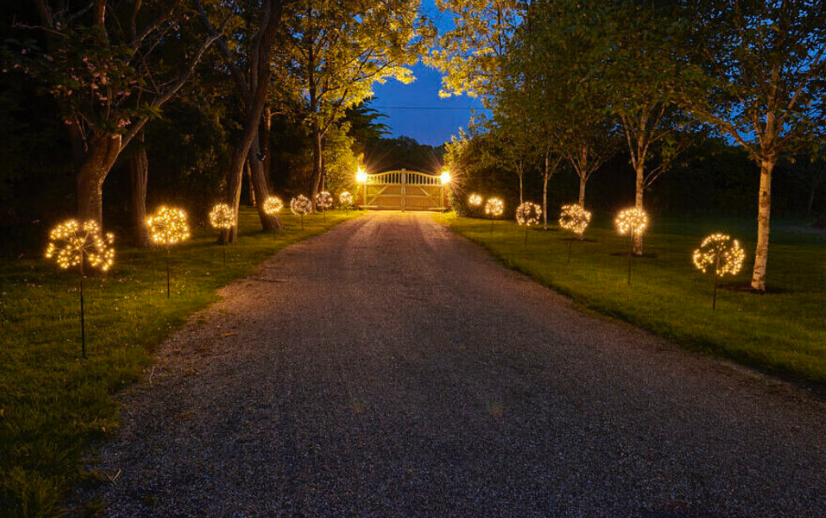 Solar Dandelion Yard Stake - Decorative LED Garden Pathway Light