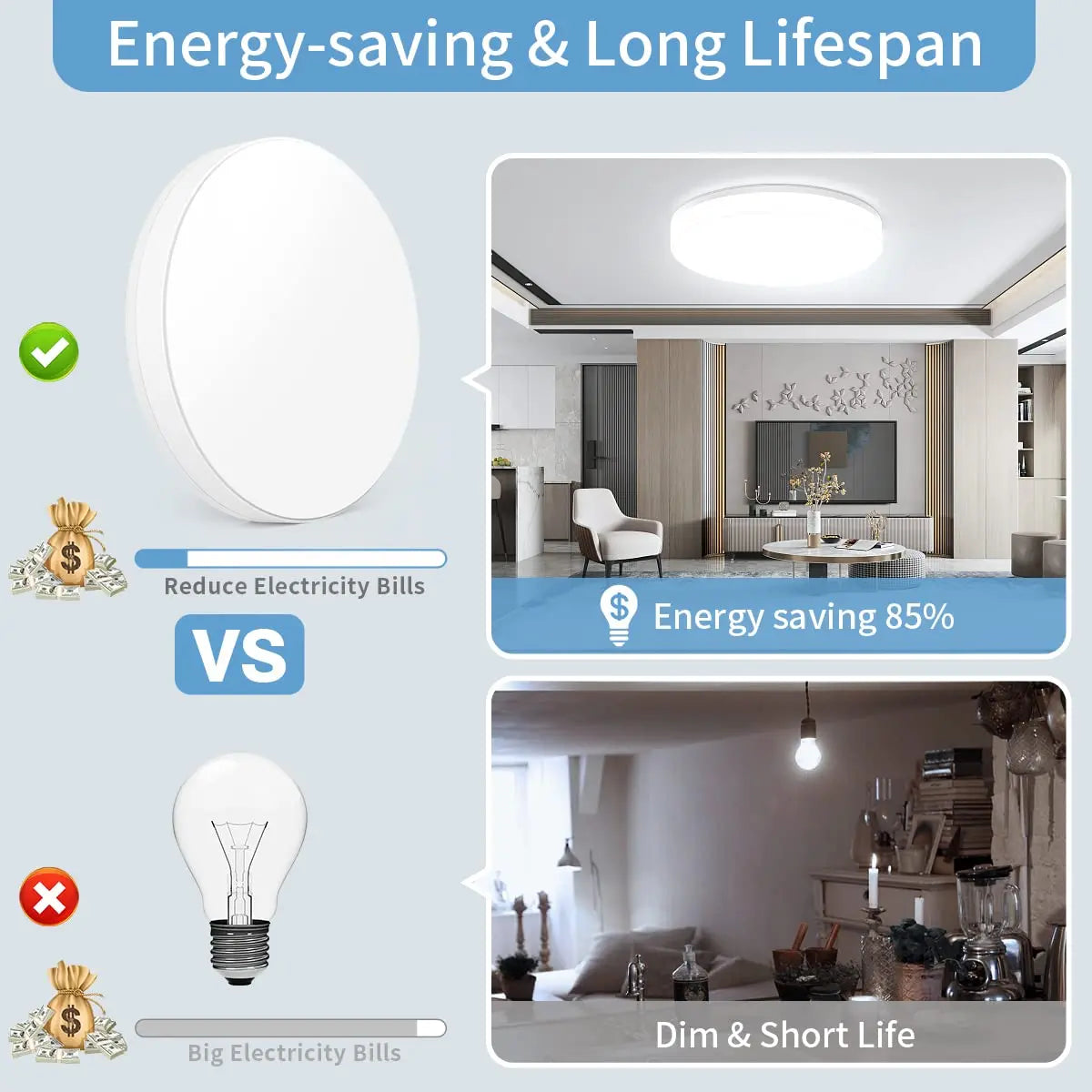 4-Pack LED Recessed Lights with Junction Box - Dimmable Slim Downlights | Adjustable 3000K-5000K CCT | Energy-Efficient Ceiling Lighting |