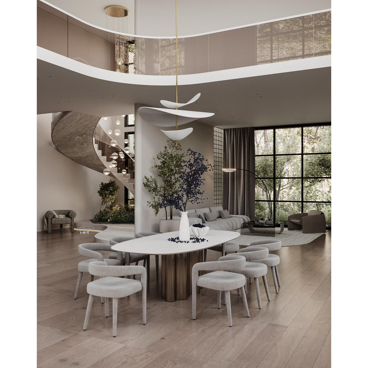 Selene Floating Pendant Lamp - Multi-Tier LED Hanging Light
