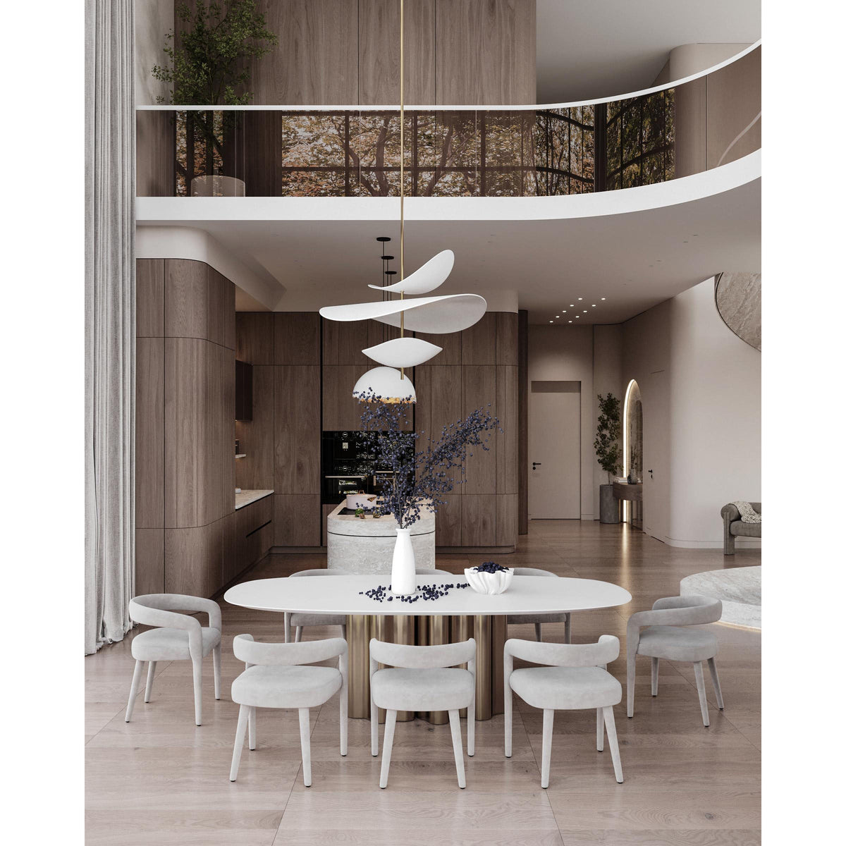 Selene Floating Pendant Lamp - Multi-Tier LED Hanging Light