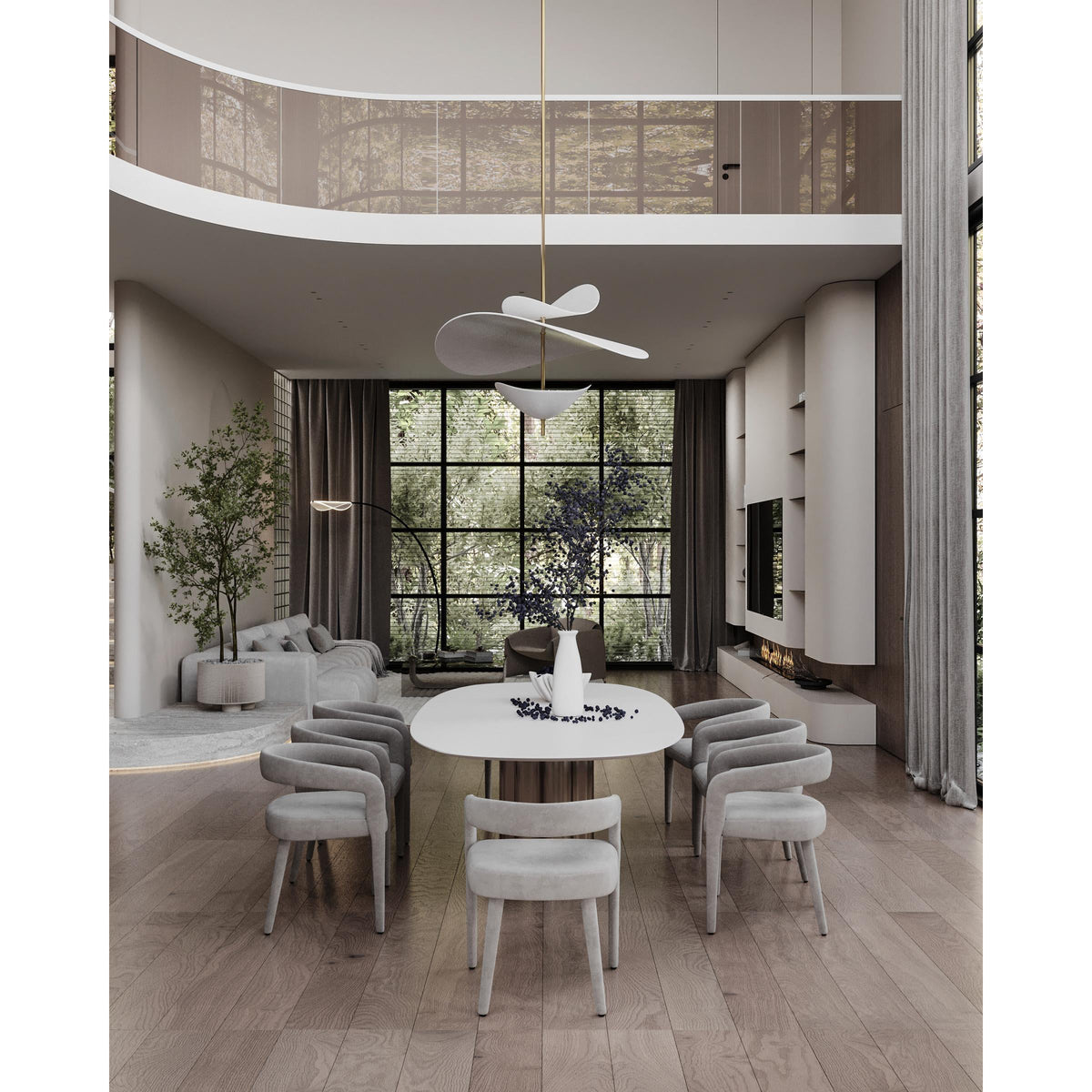 Selene Floating Pendant Lamp - Multi-Tier LED Hanging Light