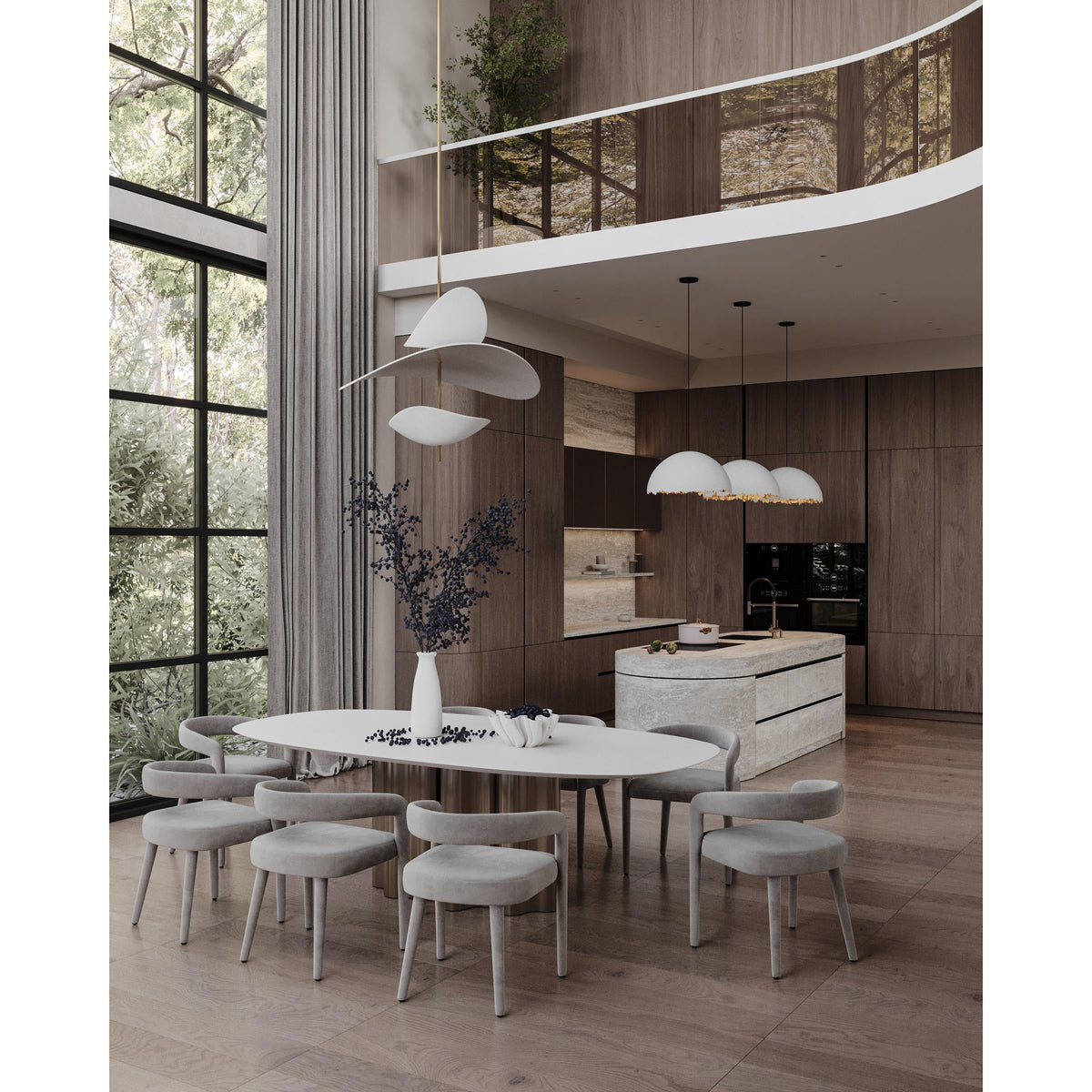 Selene Floating Pendant Lamp - Multi-Tier LED Hanging Light